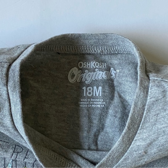 Girls Shirt Size 18 Months Free Spirit Horse Feathers OshKosh B’Gosh Gray EUC - Picture 5 of 13